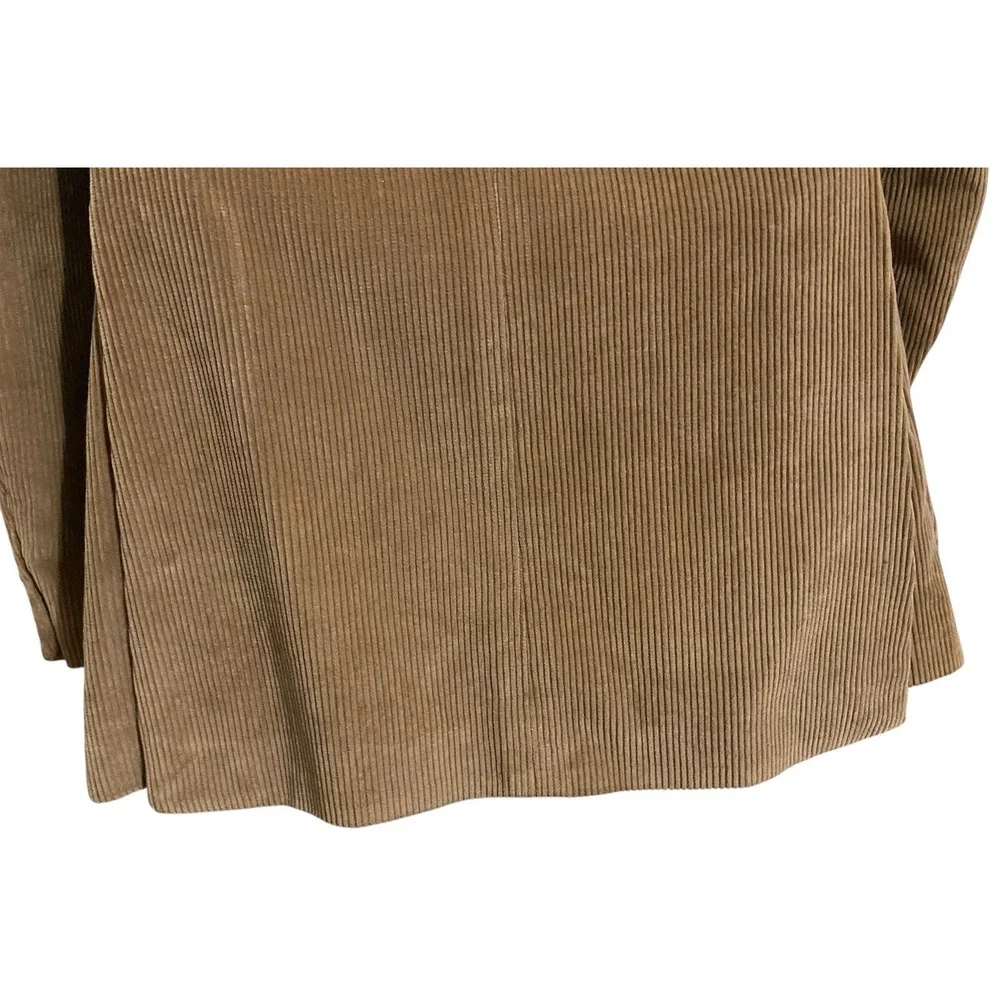 Vintage 1970s Corduroy Blazer Jacket Size‎ 42L Light Brown Tan Pockets Cotton